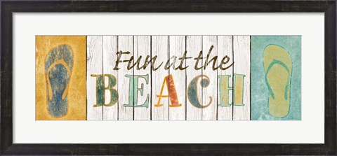 Framed Fun at the Beach Print