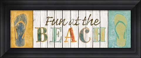 Framed Fun at the Beach Print
