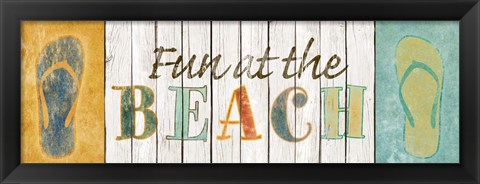 Framed Fun at the Beach Print