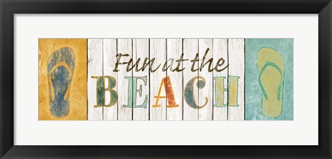 Framed Fun at the Beach Print