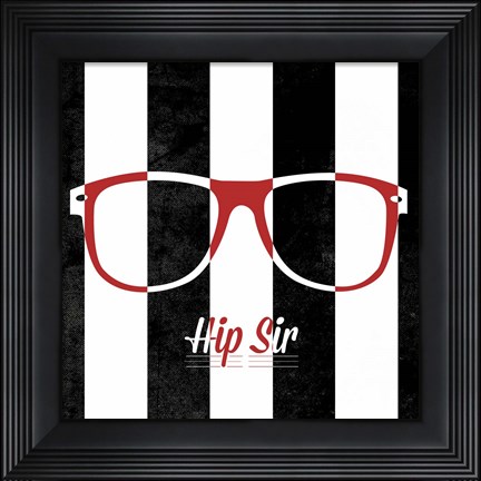 Framed Hip Glasses II Print