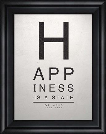 Framed Inspirational Eye Chart I Print
