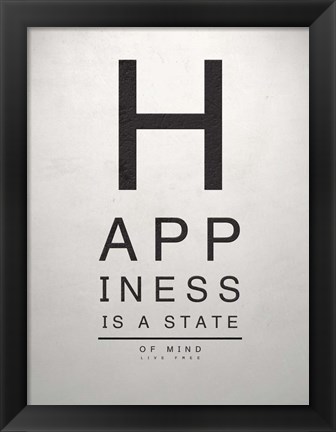 Framed Inspirational Eye Chart I Print