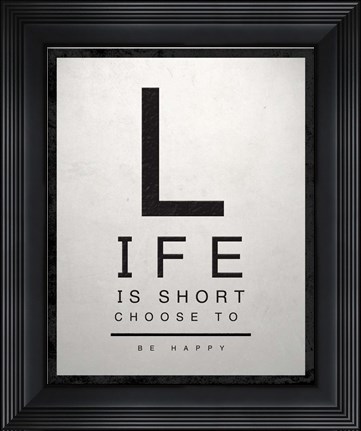 Framed Inspirational Eye Chart IV Print