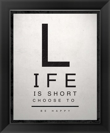 Framed Inspirational Eye Chart IV Print