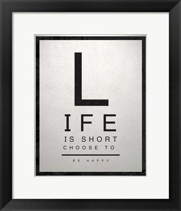 Framed Inspirational Eye Chart IV Print