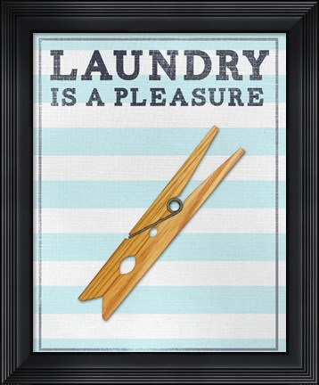Framed Laundry Lounge I Print