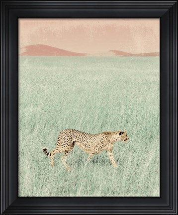 Framed Cheetah in the Wild Print