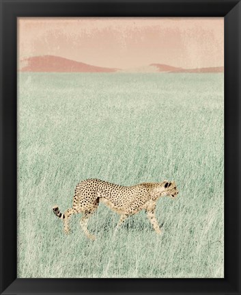Framed Cheetah in the Wild Print