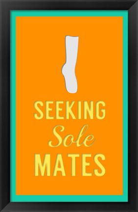 Framed Seeking Sole Mates Print