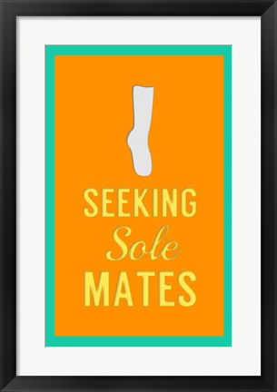 Framed Seeking Sole Mates Print