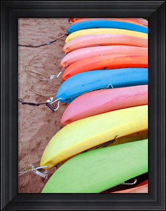 Framed Kayaks I Print