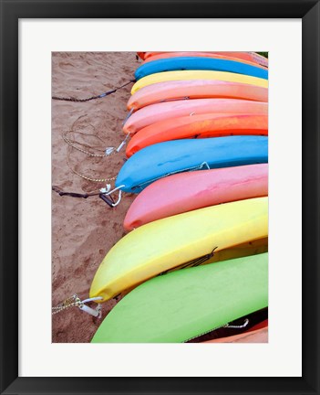 Framed Kayaks I Print