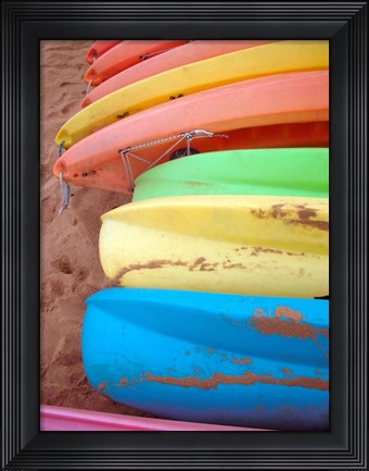 Framed Kayaks II Print