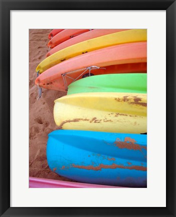 Framed Kayaks II Print