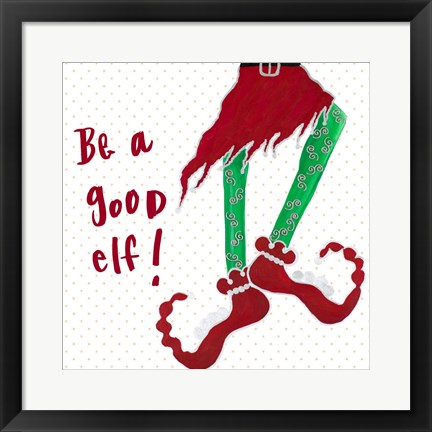 Framed Holiday Legs I Print