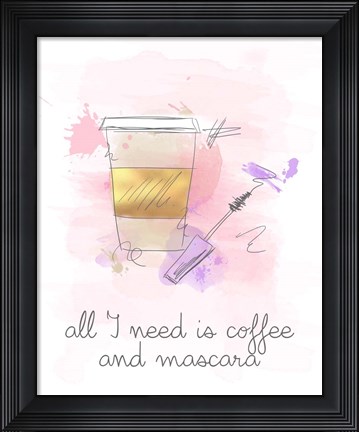 Framed Coffee and Mascara Print