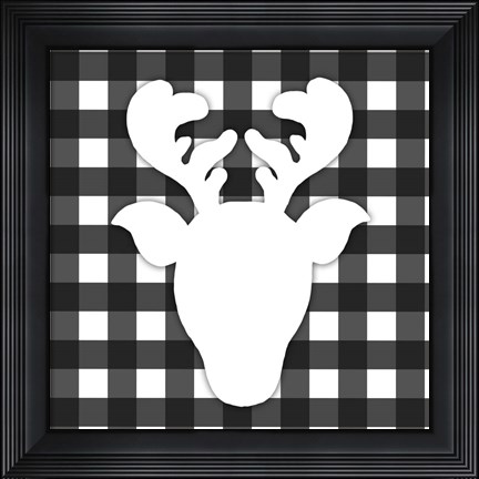 Framed Christmas Gingham II Print