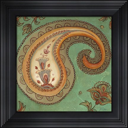 Framed Fashion Paisley I Print