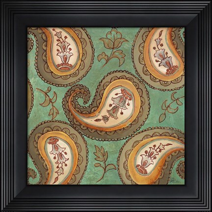 Framed Fashion Paisley II Print