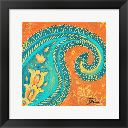 Framed Spring Paisley I Print