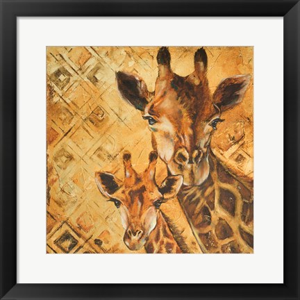 Framed Safari Mother and Son I Print