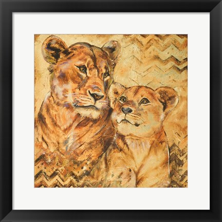 Framed Safari Mother and Son II Print