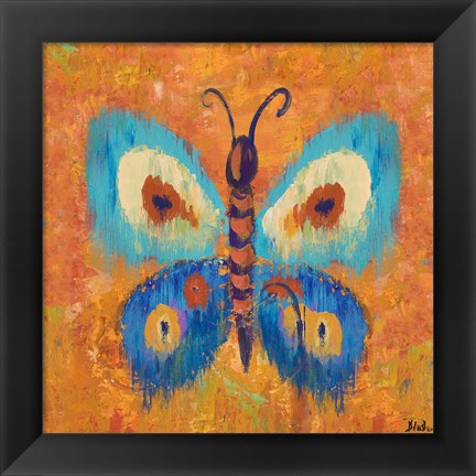 Framed Ikat Flutter Square I Print