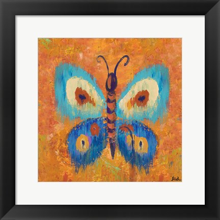 Framed Ikat Flutter Square I Print