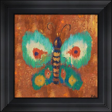 Framed Ikat Flutter Square II Print