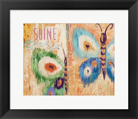 Framed Ikat Flutter Shine Print