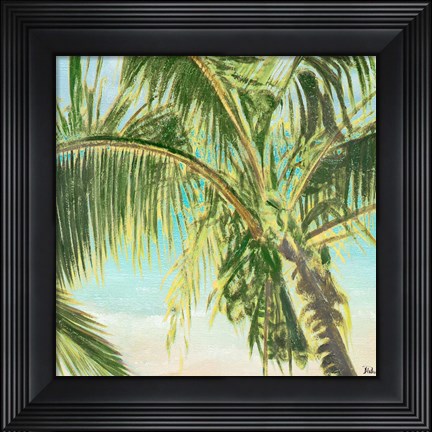 Framed Bright Coconut Palm II Print