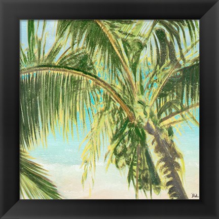 Framed Bright Coconut Palm II Print