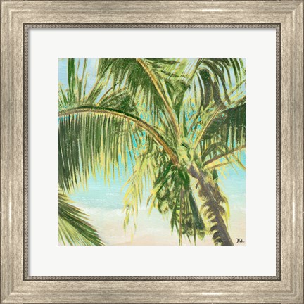 Framed Bright Coconut Palm II Print