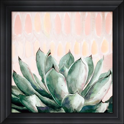 Framed Modern Green Agave Print
