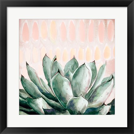Framed Modern Green Agave Print