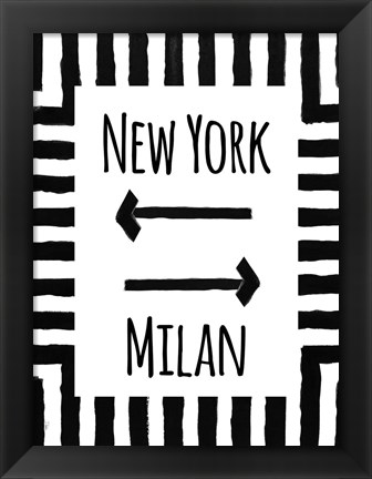 Framed NY or Milan Print