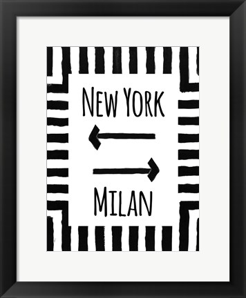 Framed NY or Milan Print