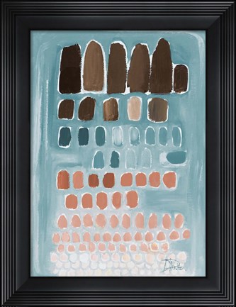 Framed Teal Degrade Print