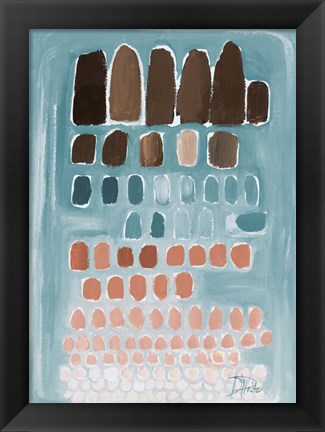Framed Teal Degrade Print