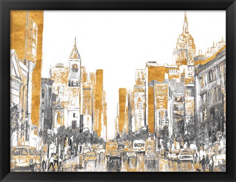 Framed Golden City Print