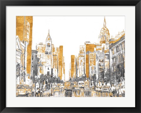 Framed Golden City Print