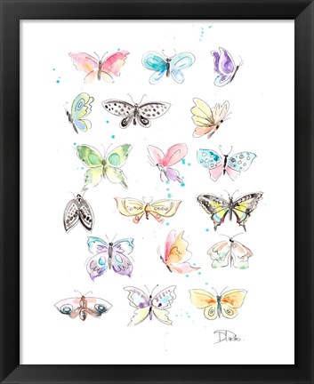 Framed Butterfly Collection Print