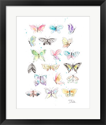 Framed Butterfly Collection Print