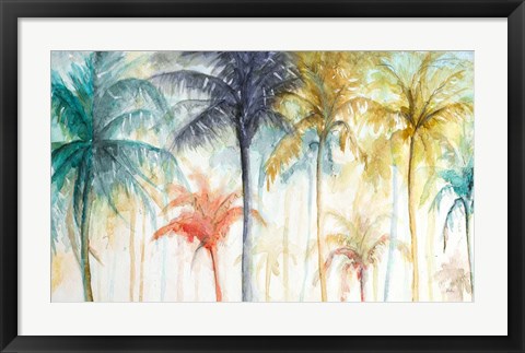 Framed Watercolor Summer Palms Print