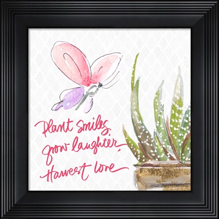 Framed Plant Smiles Print