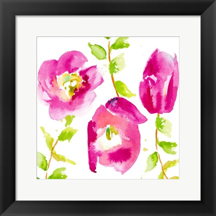 Framed Delicate Rose II Print