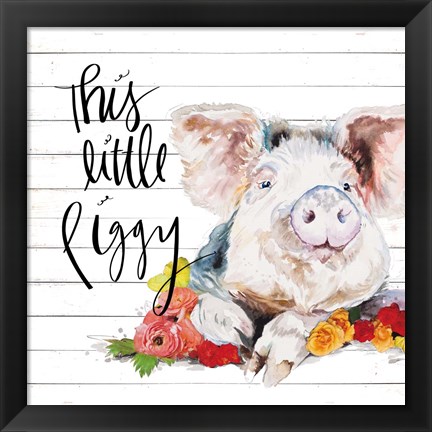Framed This Little Piggy Print