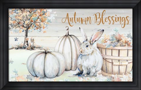 Framed Autumn Blessings Scene Print