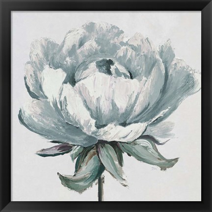 Framed Gray Pretty Bloom Print